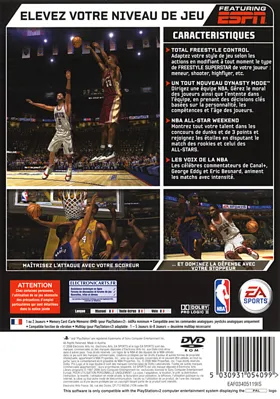 NBA Live 07 (Japan) box cover back